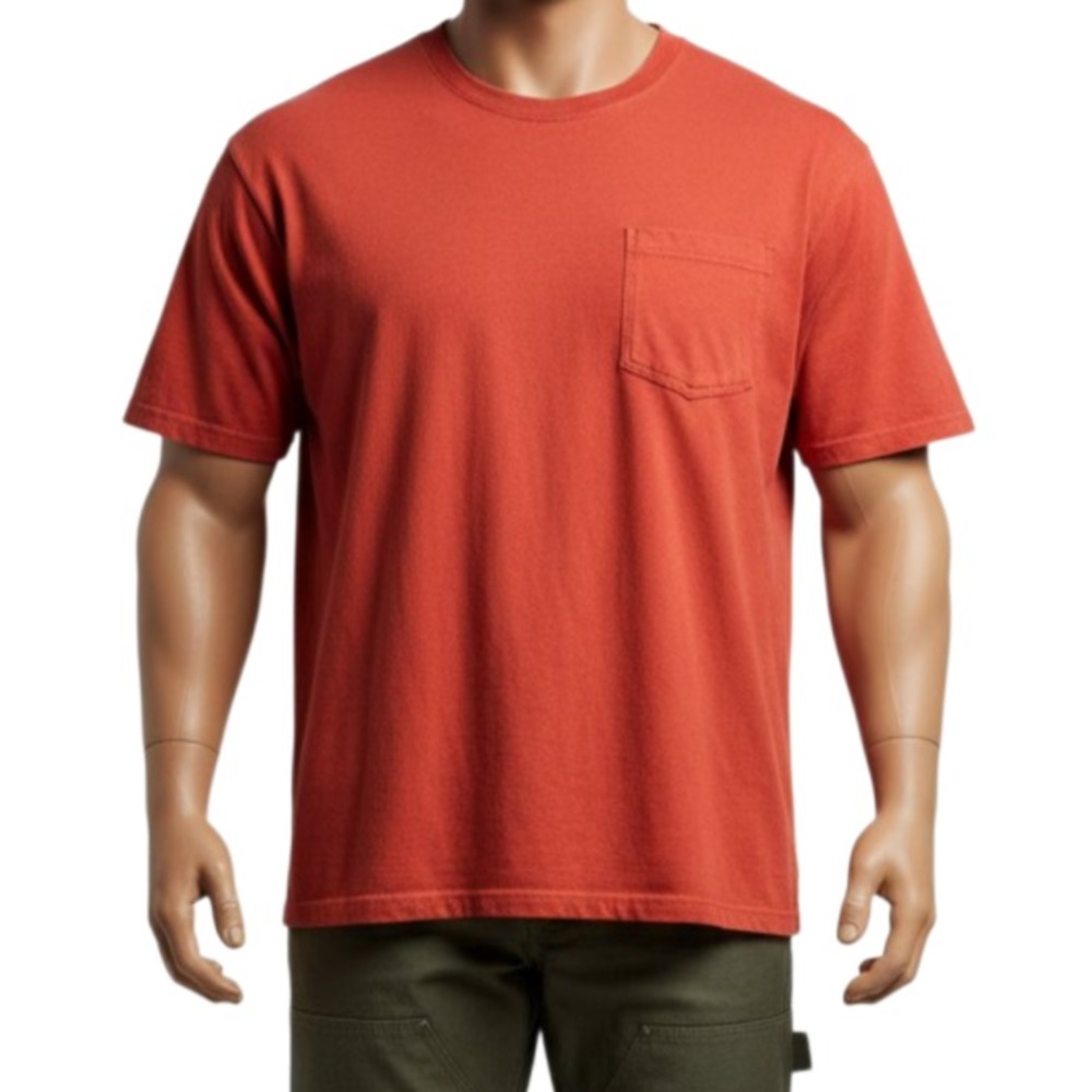 Duluth Trading Longtail T Shirt Mens XL Relaxed Fit Red Pocket Tee Workwear Flaw
